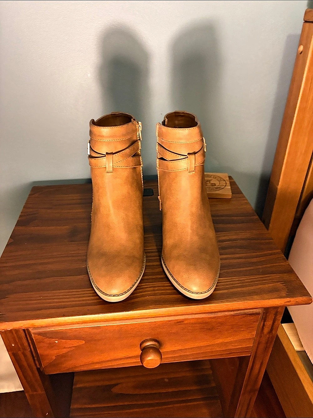 Express Brown Heeled Ankle Boots Like New Size 8